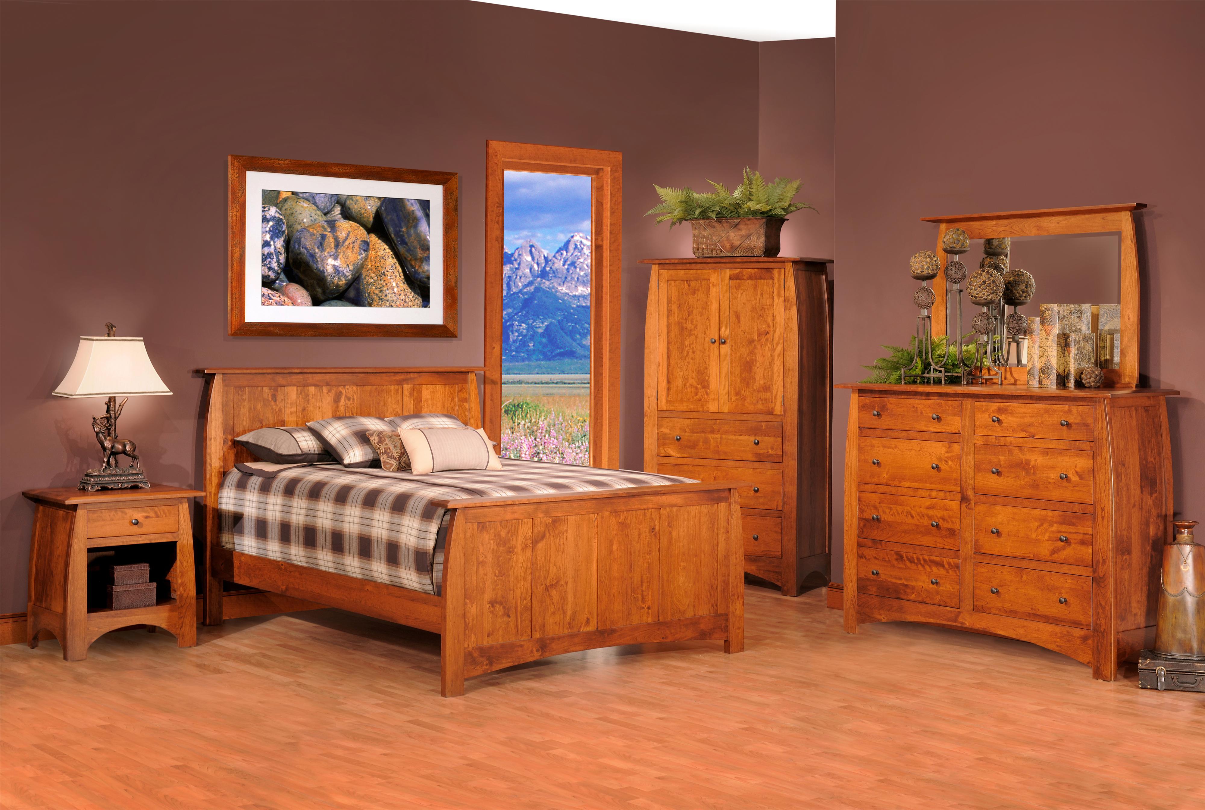 MIYABI WOOD nodel design QUEEN クイーン Miniyam Queen Size Wooden Platform Bed Frame with Spindle
